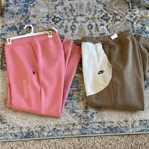 Nike Brown and White Joggers